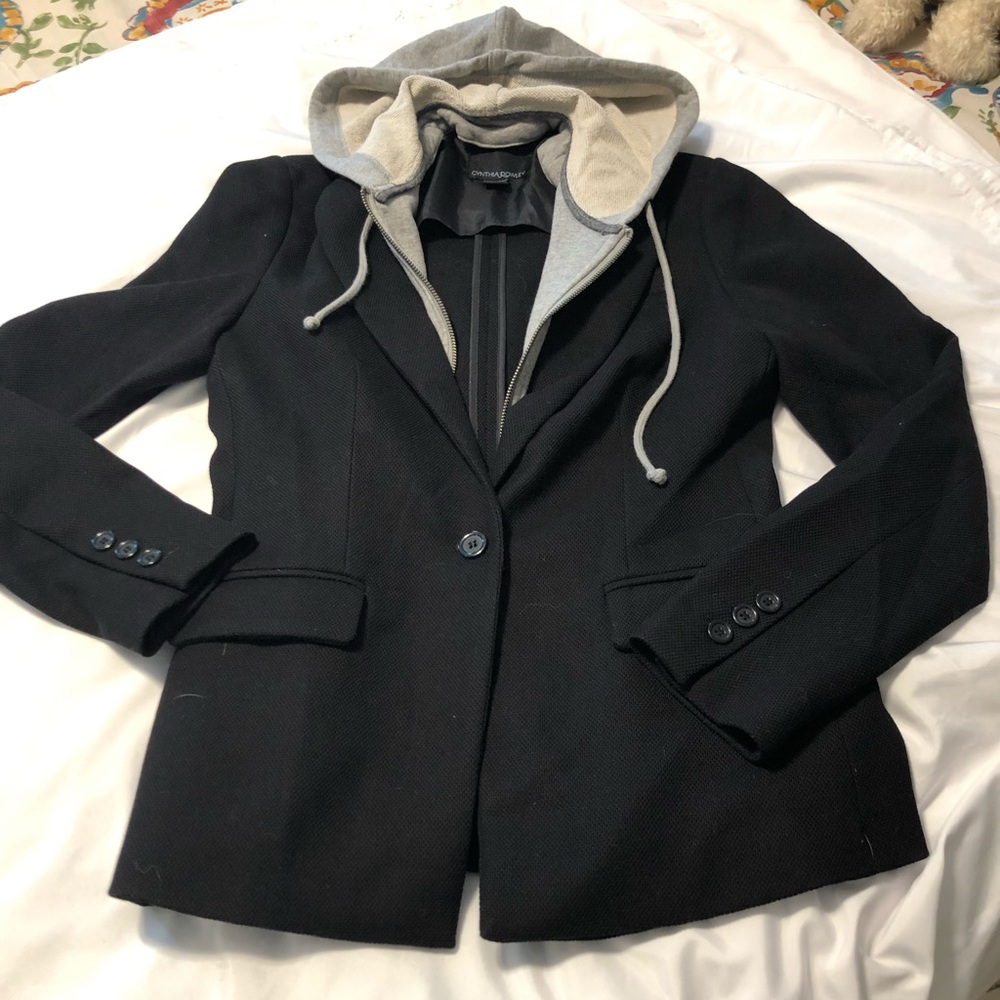 Cynthia Rowley blazer with removable hoodie